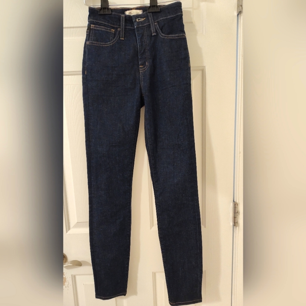 Madewell Women's Curvy High Rise Skinny Jeans Indigo Blue Size 24T